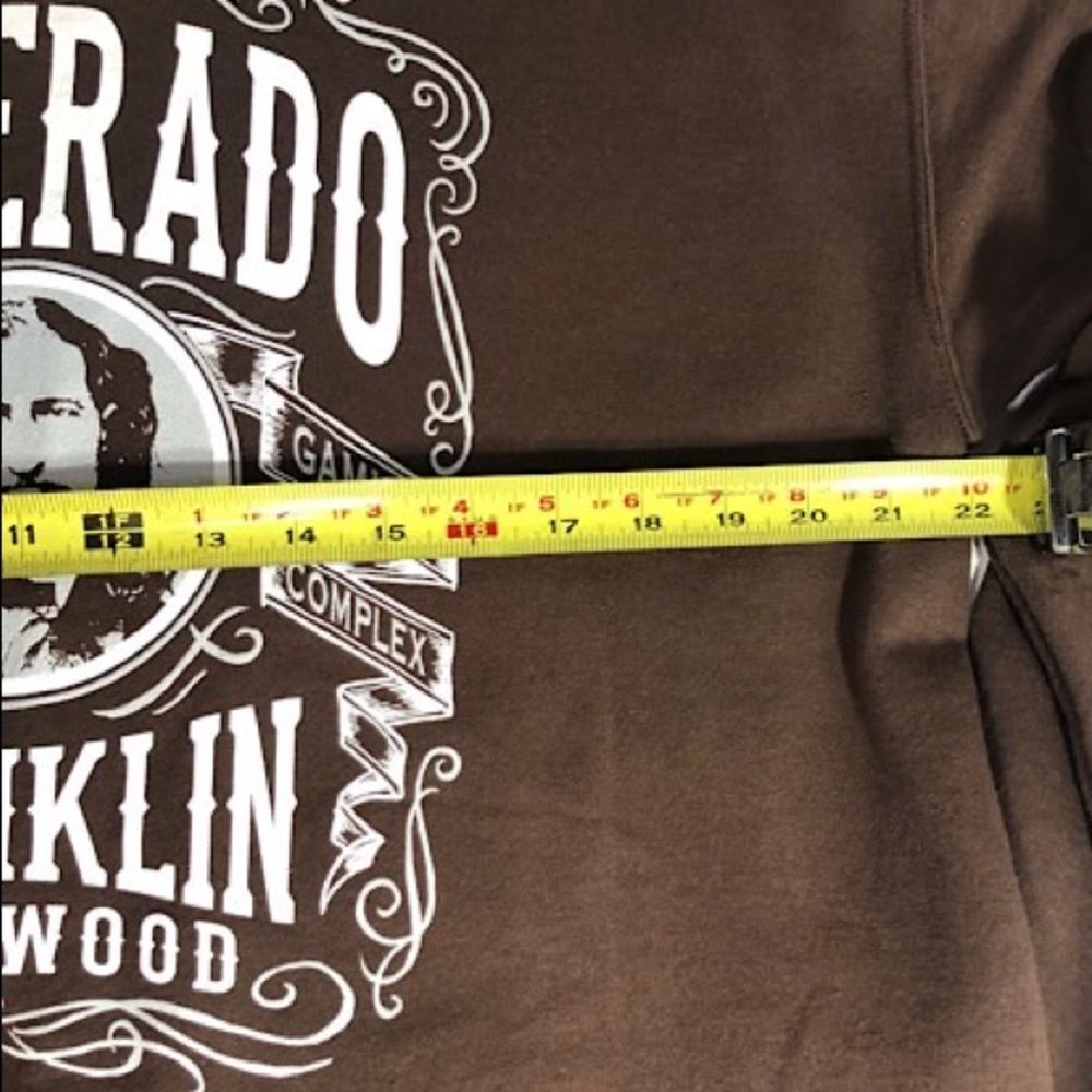 Wild Bill-Silverado Franklin Casino,Deadwood SDak Brown Sweatshirt Size Large - Picture 4 of 4